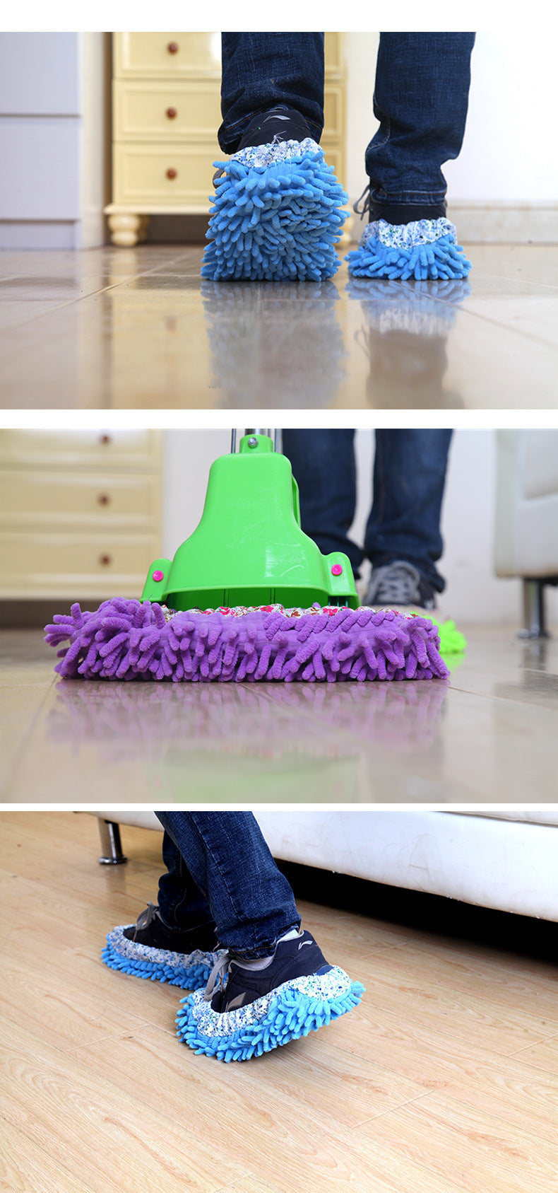 Multifunctional Floor Dust Removal Slippers