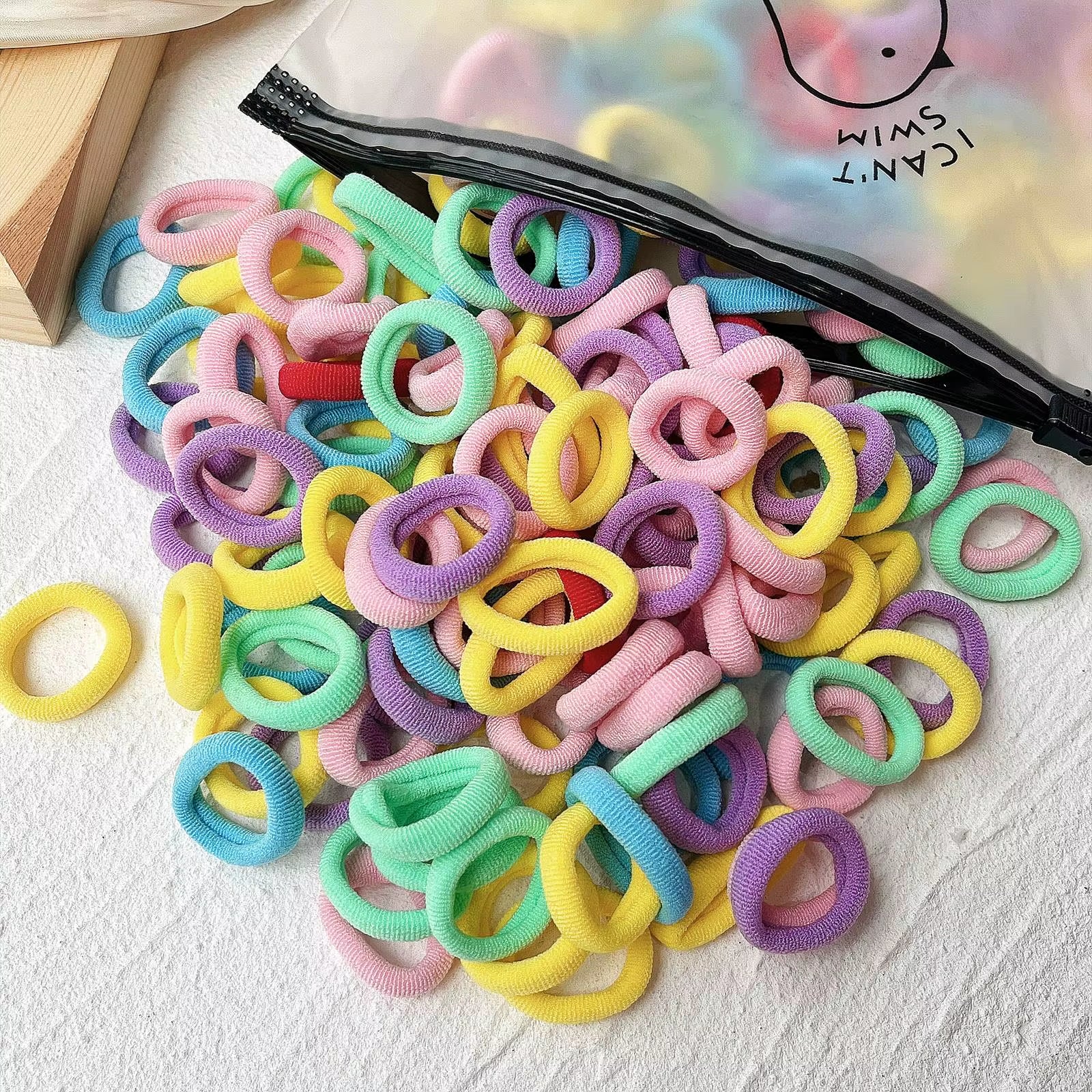 20/50Pcs Kids Elastic Hair Bands Girls Sweets Scrunchie Rubber Band for Children Hair Ties Clips Headband Baby Hair Accessories